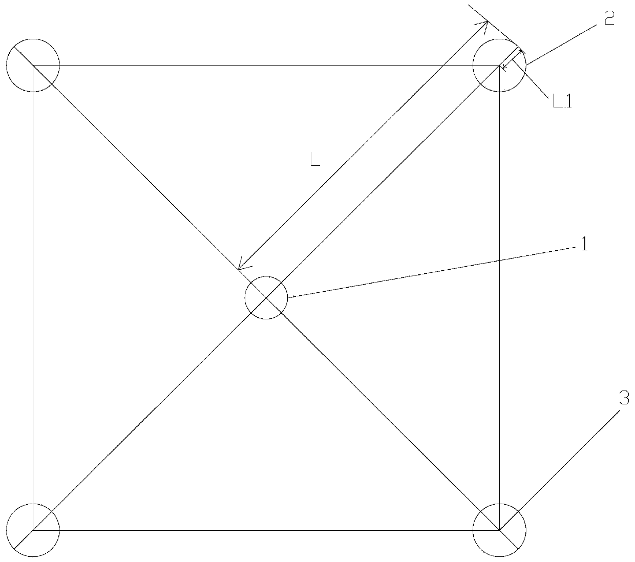 Precise positioning and measuring method for constructing cast-in-situ bored pile