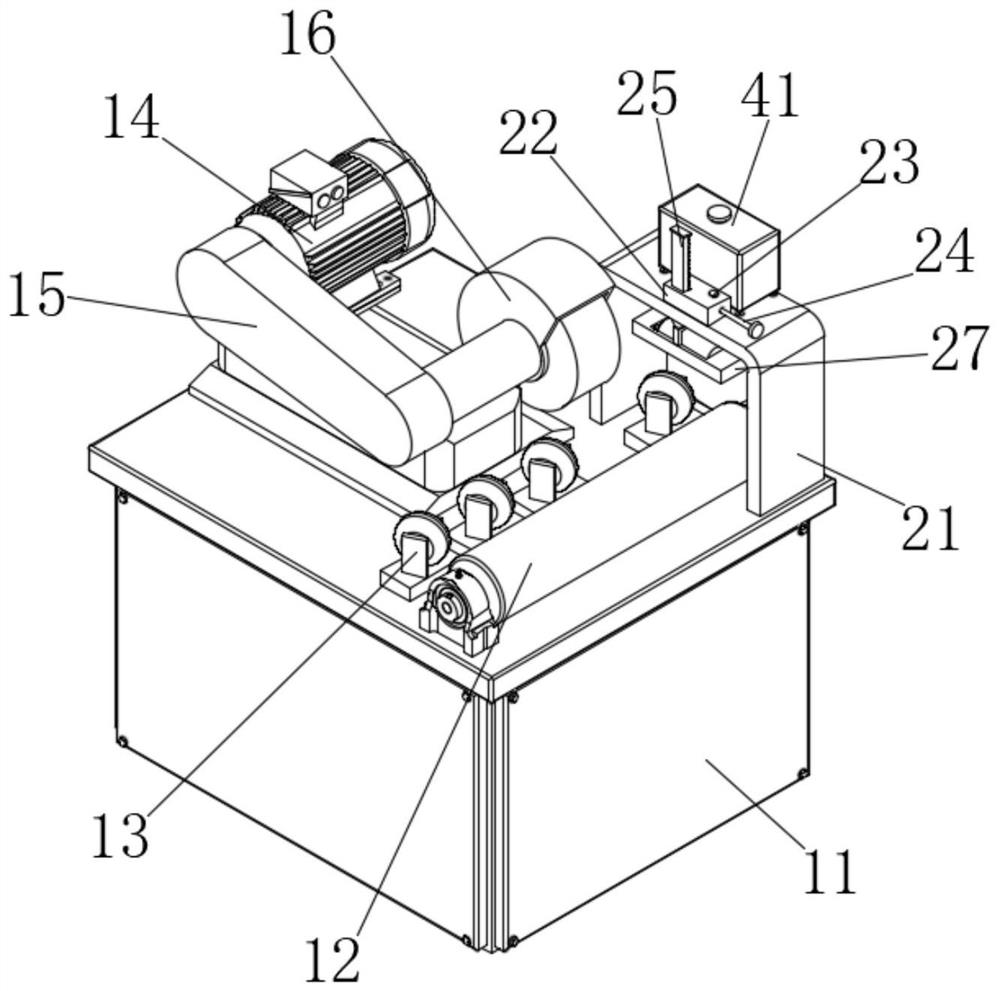 Novel bicycle front fork outer surface polishing machine