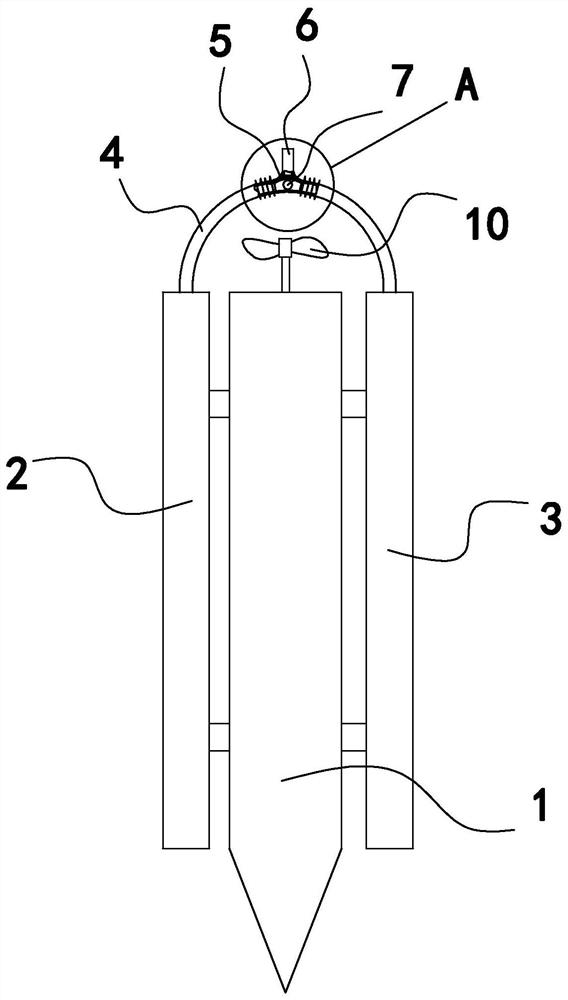 a rudderless self-stabilizing ship