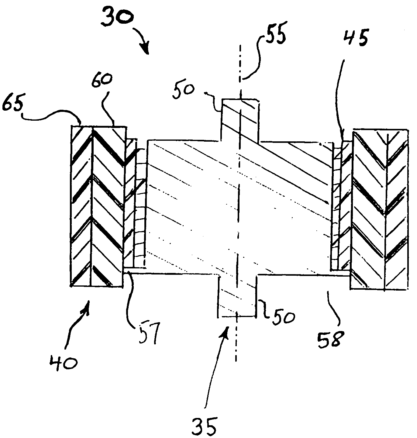 Flywheel hub-to-rim coupling