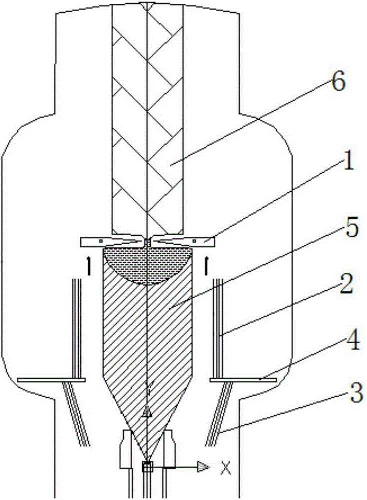 Thermal field structure for drawing zone-melting 8-12-inch silicon single crystal