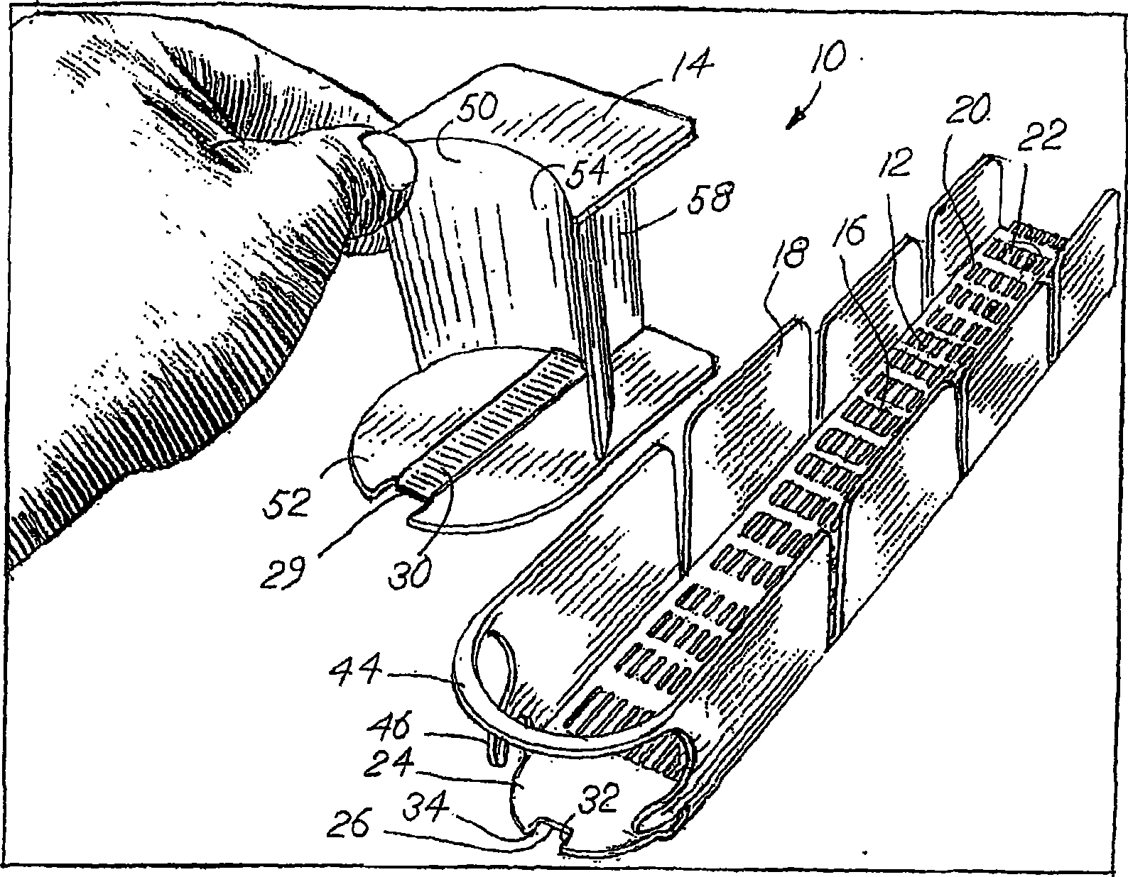 Product management display system with trackless pusher mechanism