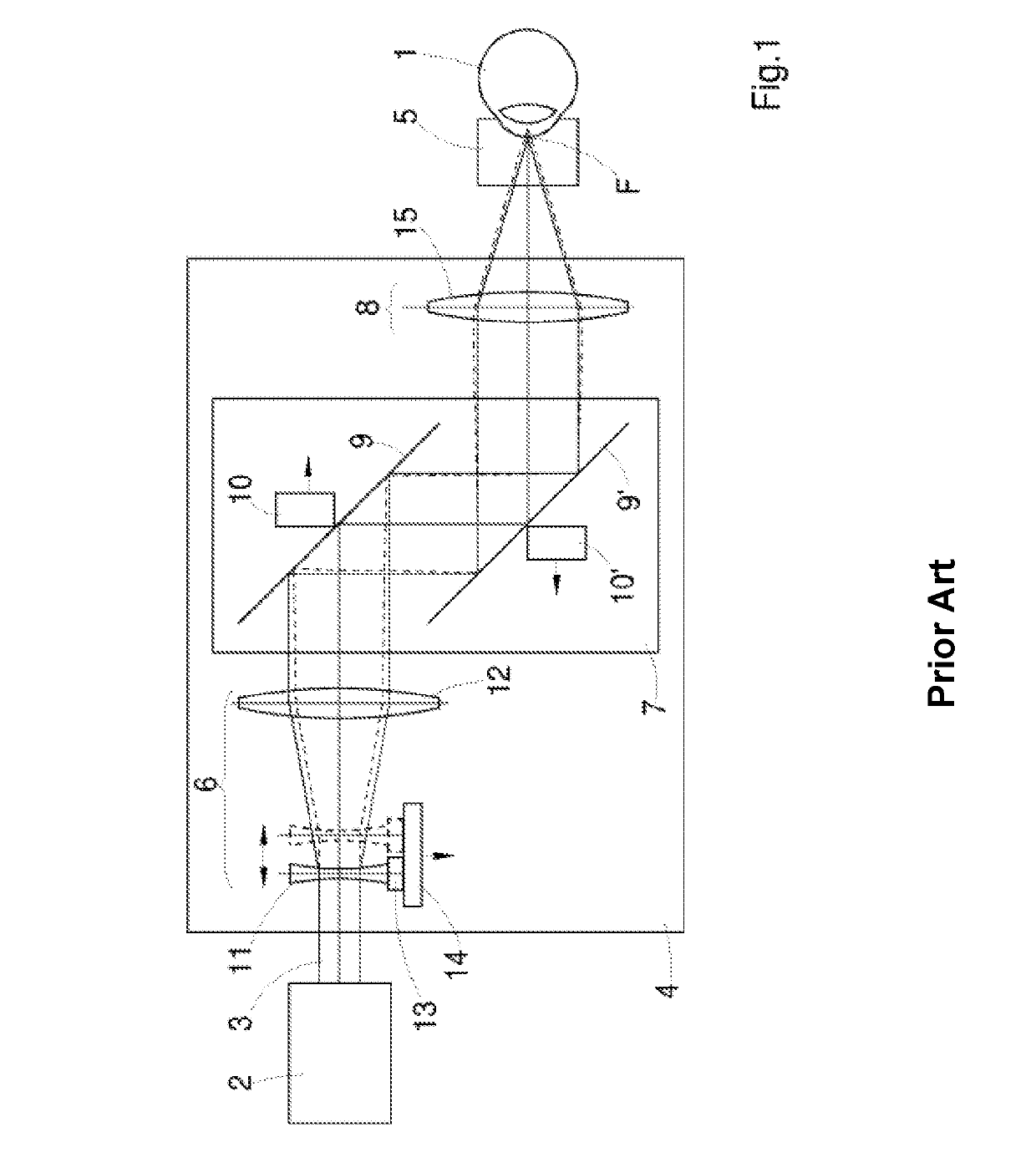 Optical system for a laser therapy instrument