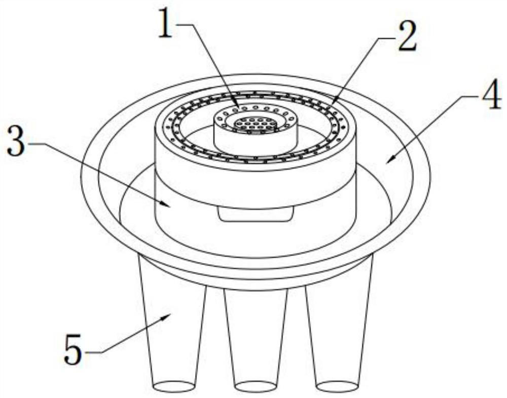 A three-ring fire burner and gas stove