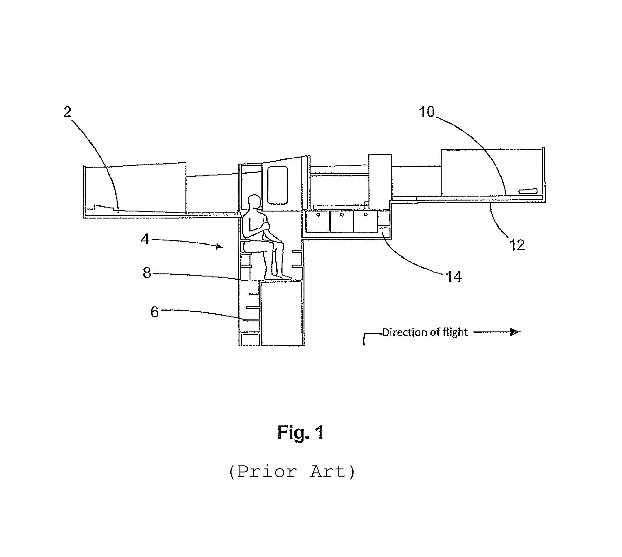 Ergonomic and space-saving arrangement of monuments underneath a rest compartment in an aircraft