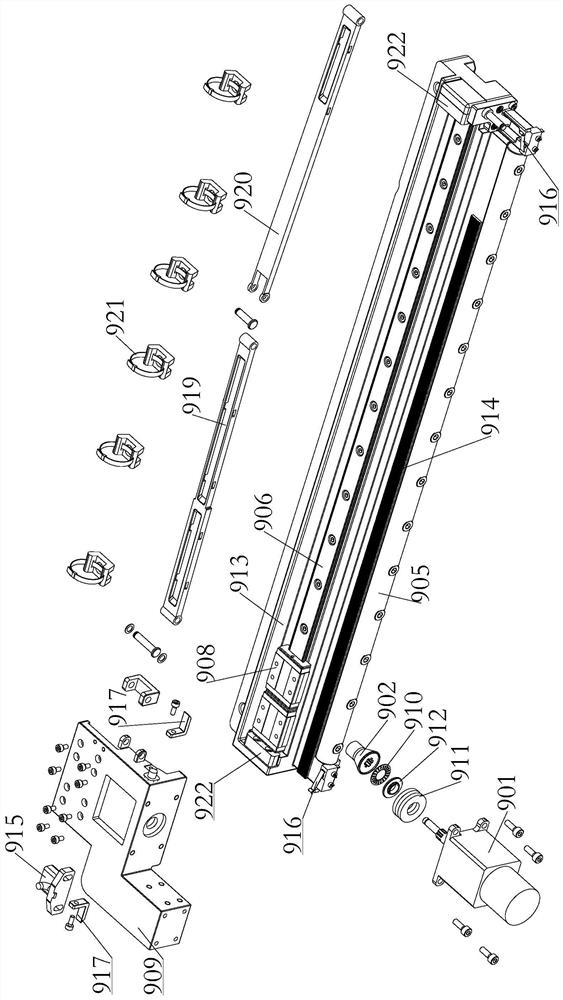 A driving device and exposure platform for optical inspection of materials outside the cabin