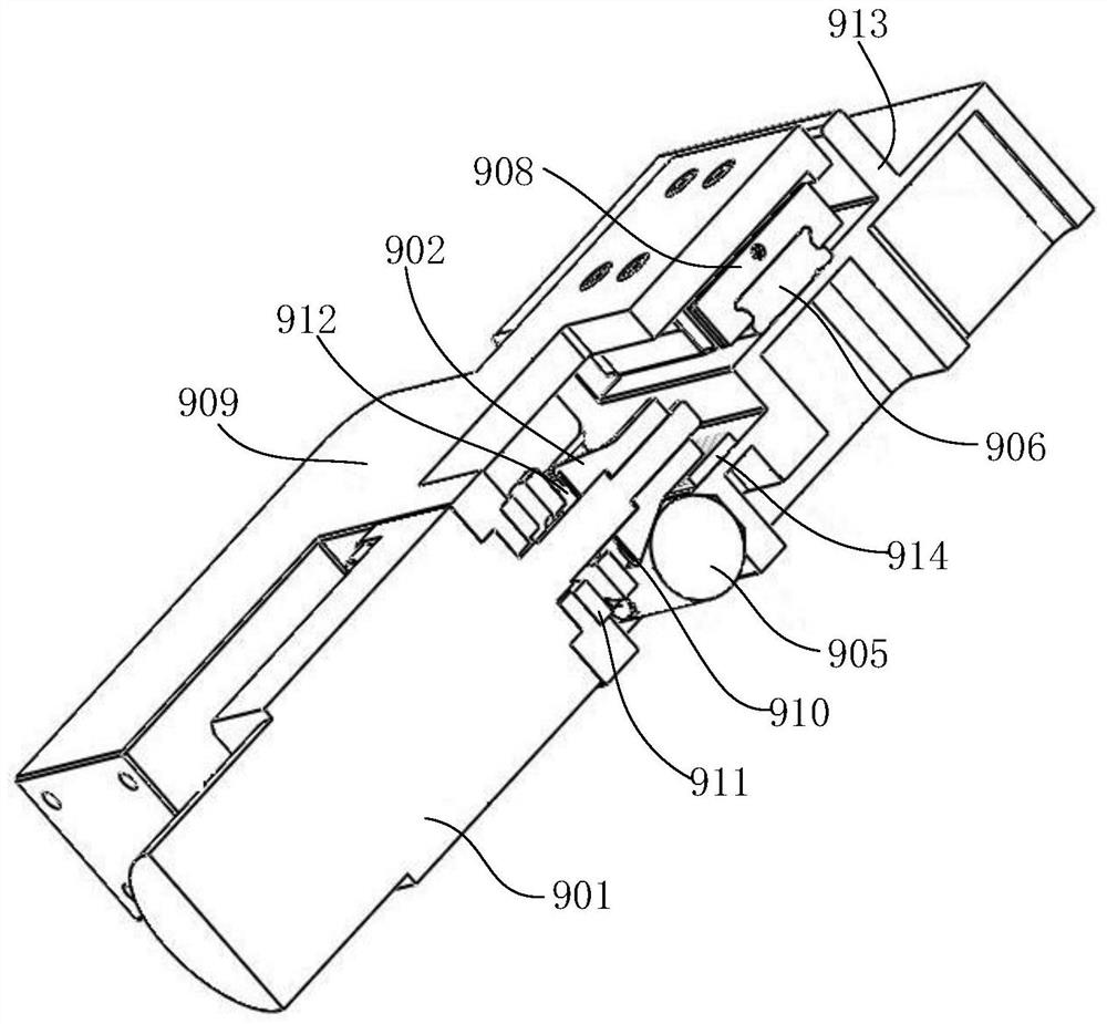 A driving device and exposure platform for optical inspection of materials outside the cabin