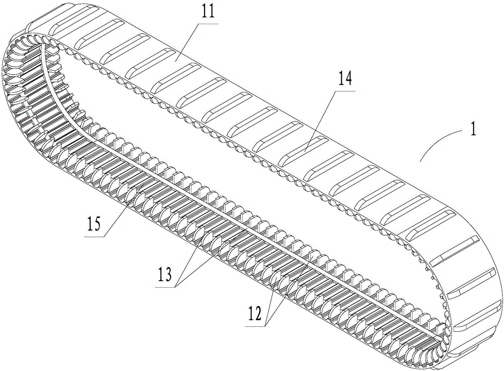 Crawler belt of crawler belt type mobile robot