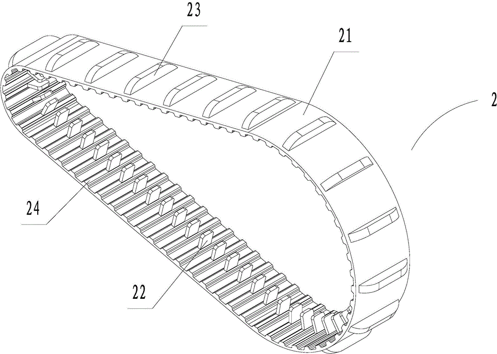 Crawler belt of crawler belt type mobile robot