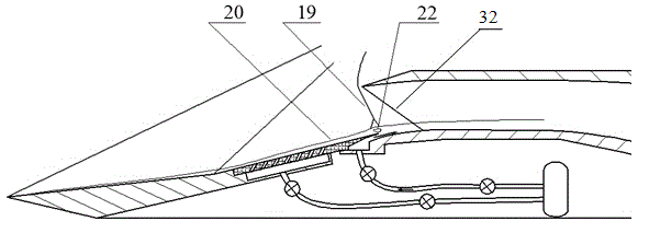 Supersonic-velocity hypersonic-velocity gas inlet duct adopting pneumatic unstart control method