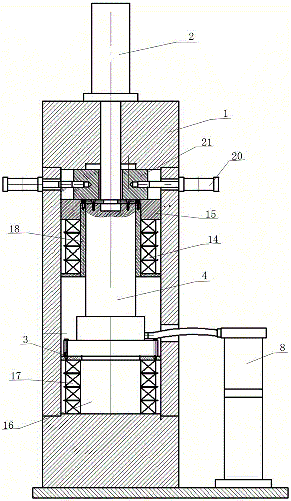 Magnetic-field isostatic press provided with film dry bag