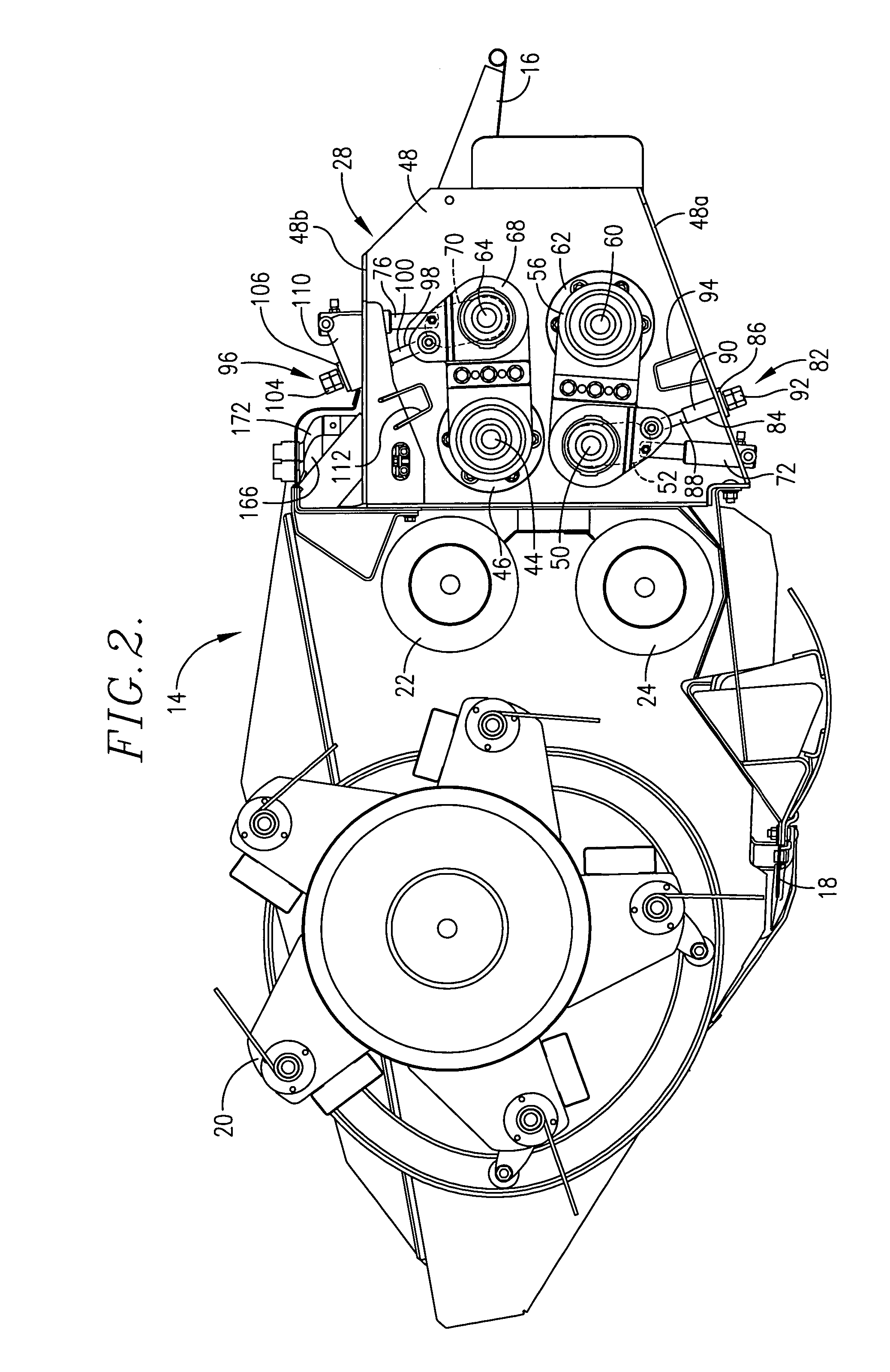 Crop harvester having metal conditioner rolls with herringbone rib pattern