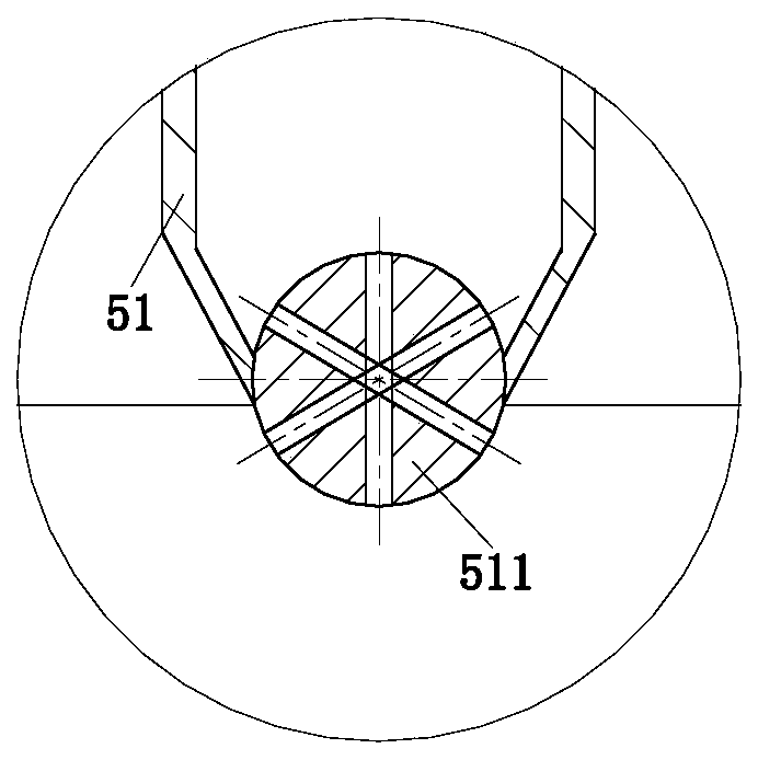 A floor tile caulking device with automatic gap cleaning function