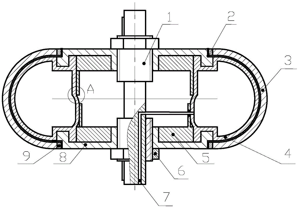 Disc airbag polishing head with adjustable arc radius