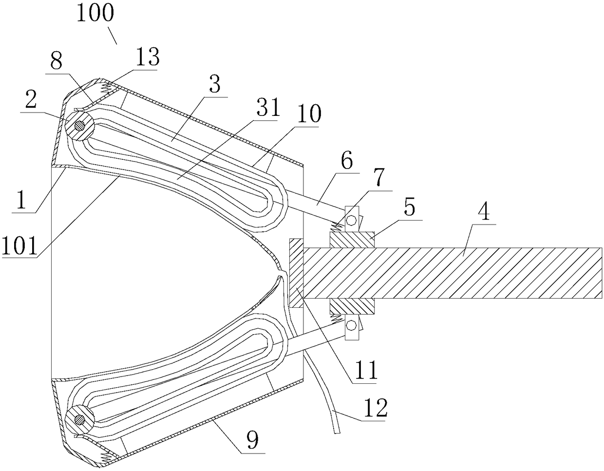 Lactiferous duct dredging and breast beautifying device