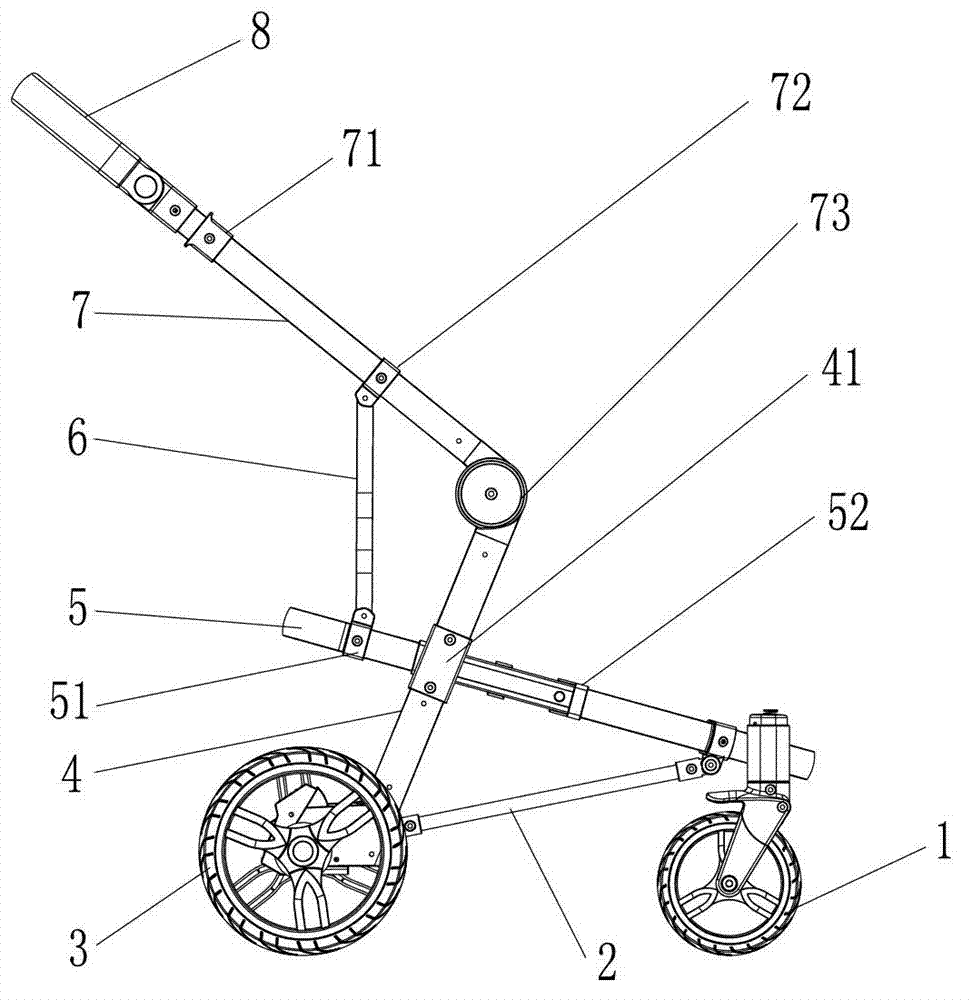 Folding baby stroller