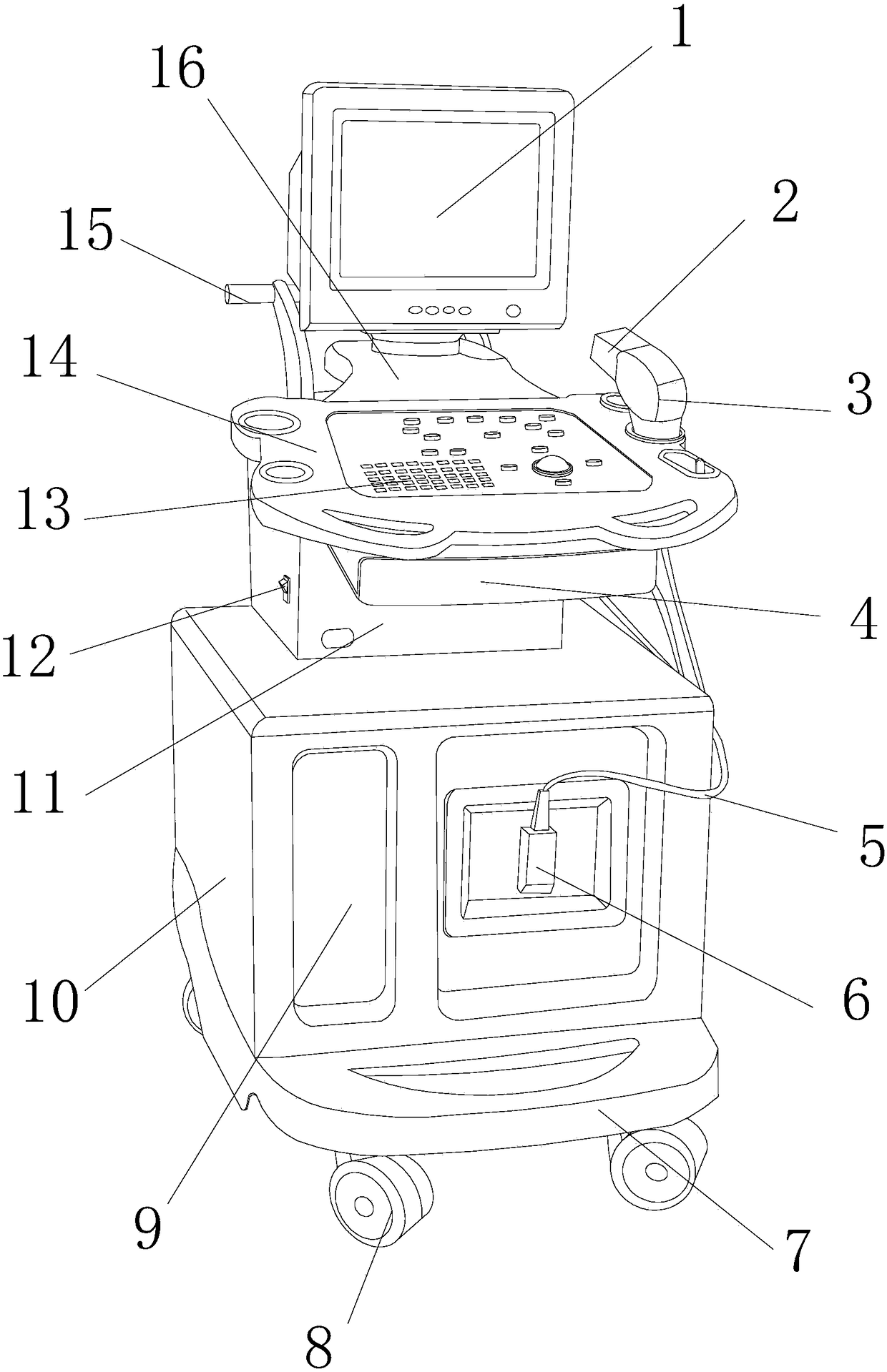 Four-dimensional color Doppler ultrasound detection equipment for picture department