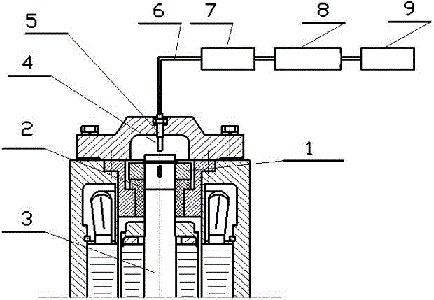 Online monitoring device and online monitoring method for thrust bearing wear loss of fully-sealed pump