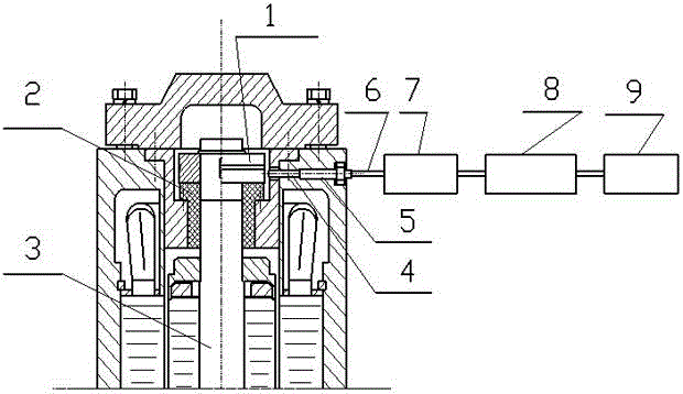 Online monitoring device and online monitoring method for thrust bearing wear loss of fully-sealed pump