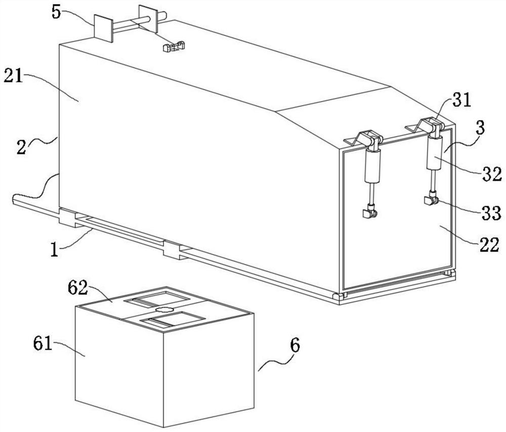 Buried garbage can facilitating garbage collection and garbage collection vehicle