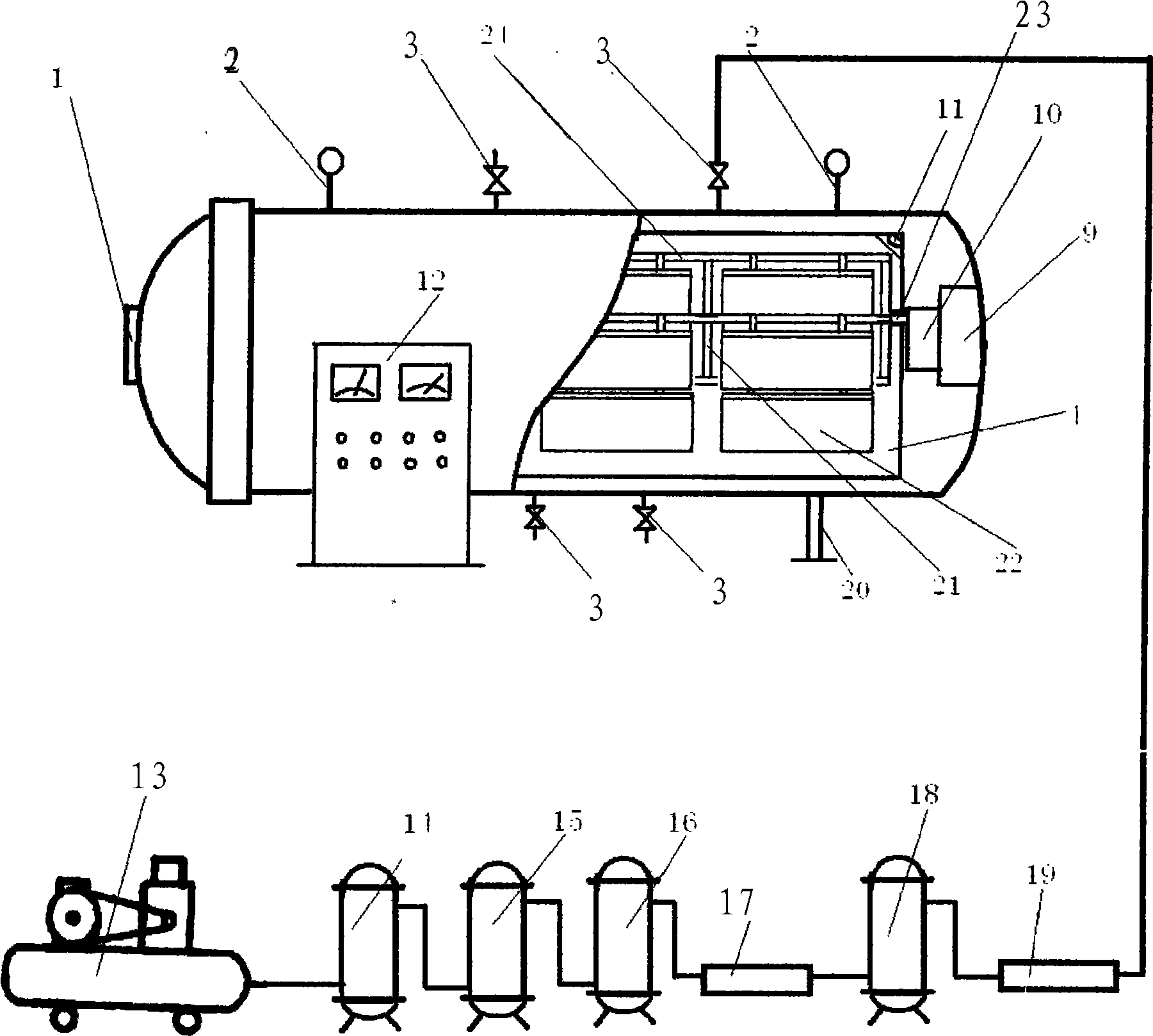 Microwave sterilization method and device