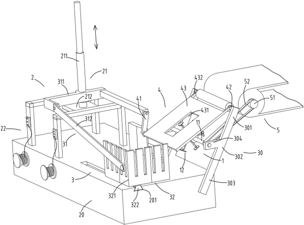 Arrangement equipment for packaging with supporting and sending device