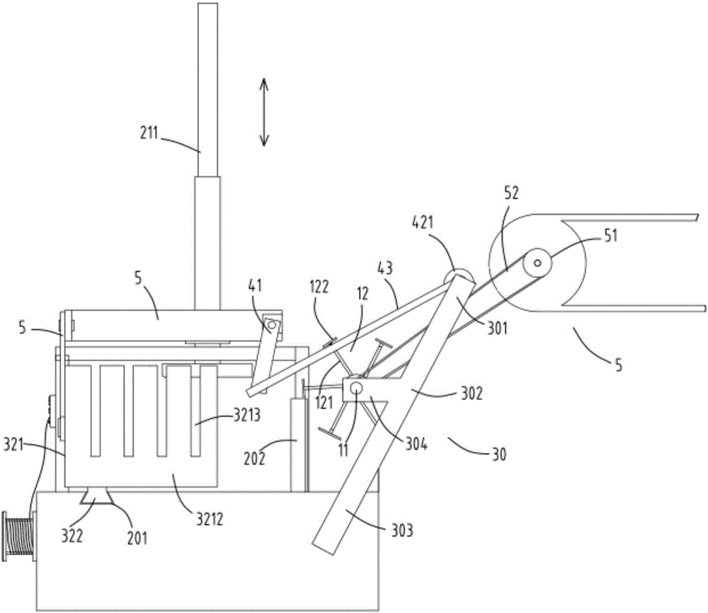 Arrangement equipment for packaging with supporting and sending device