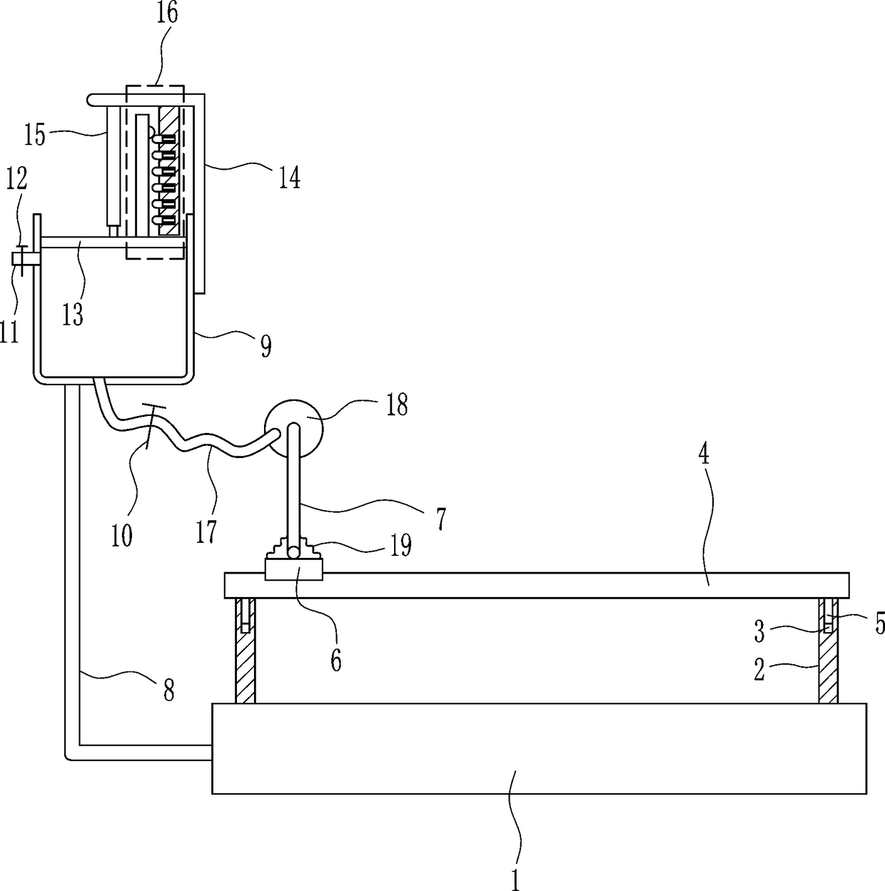 Household balcony plant watering equipment