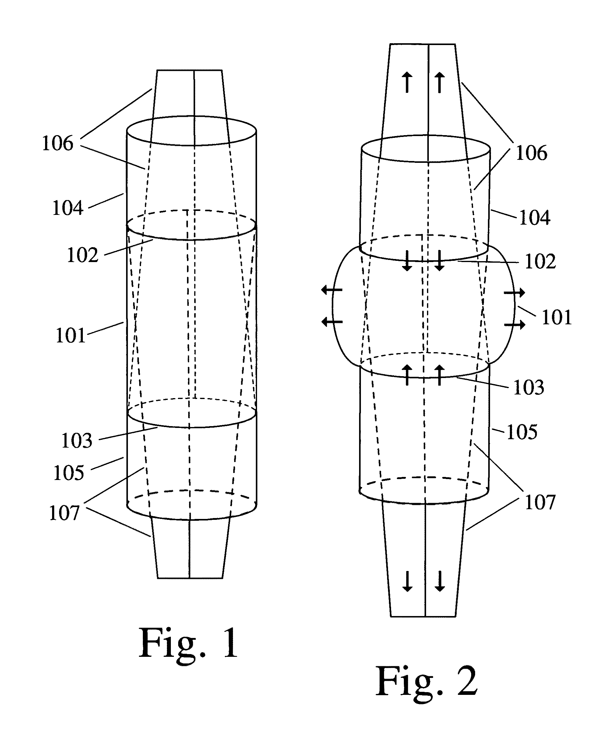 Dental floss or tape whose cross-sectional size can be adjusted after insertion