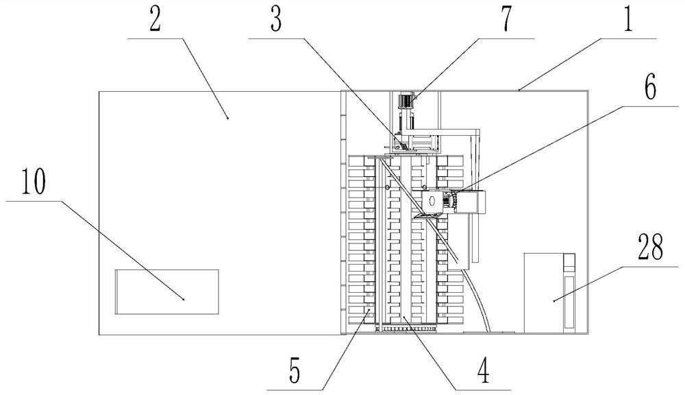 A rotary retrieving type storage type box lunch automatic vending system