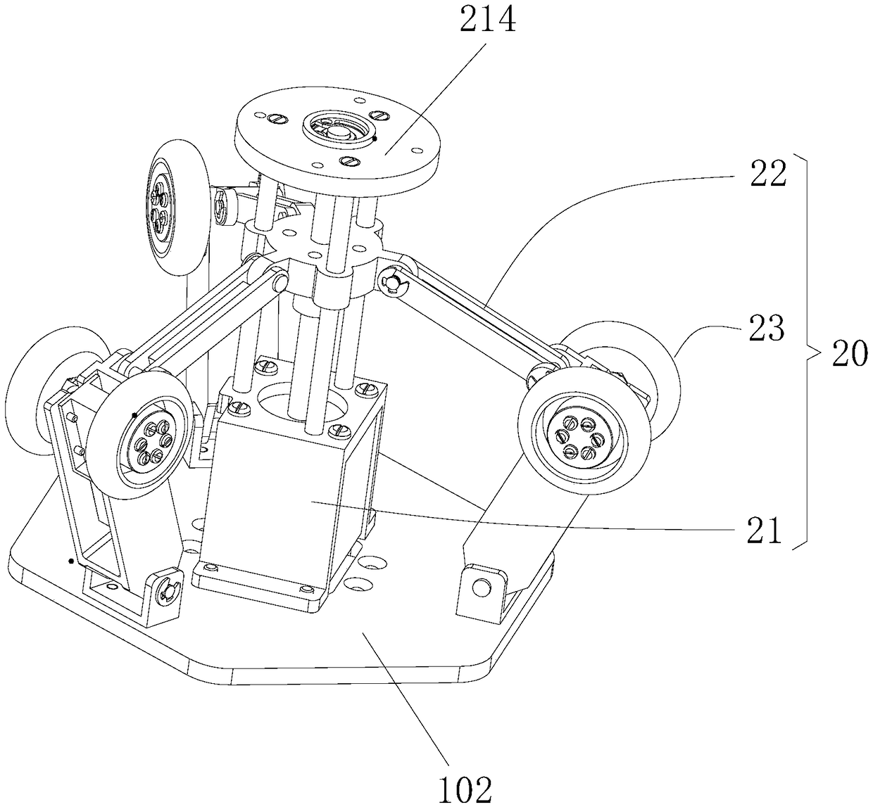 Tapered pipeline detection robot