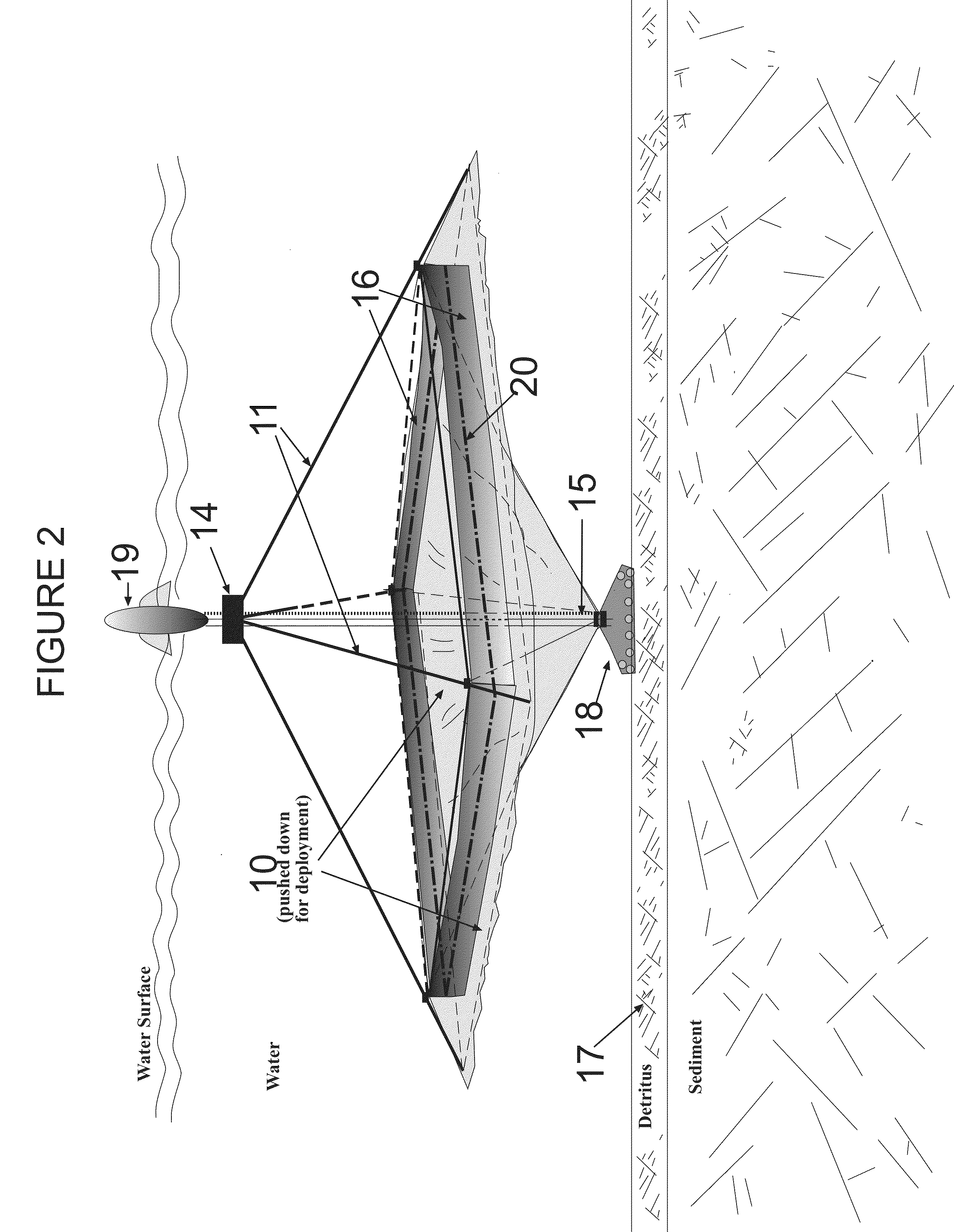 Collapsible Aquatic Sediment Enclosure and Process for Removal of Contaminants