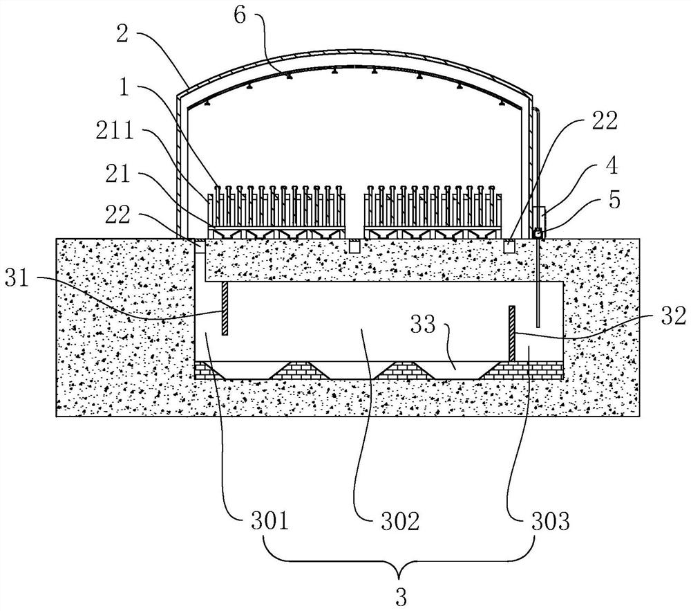 Cement civil air defense door circulating water automatic maintenance device and cement civil air defense door manufacturing method