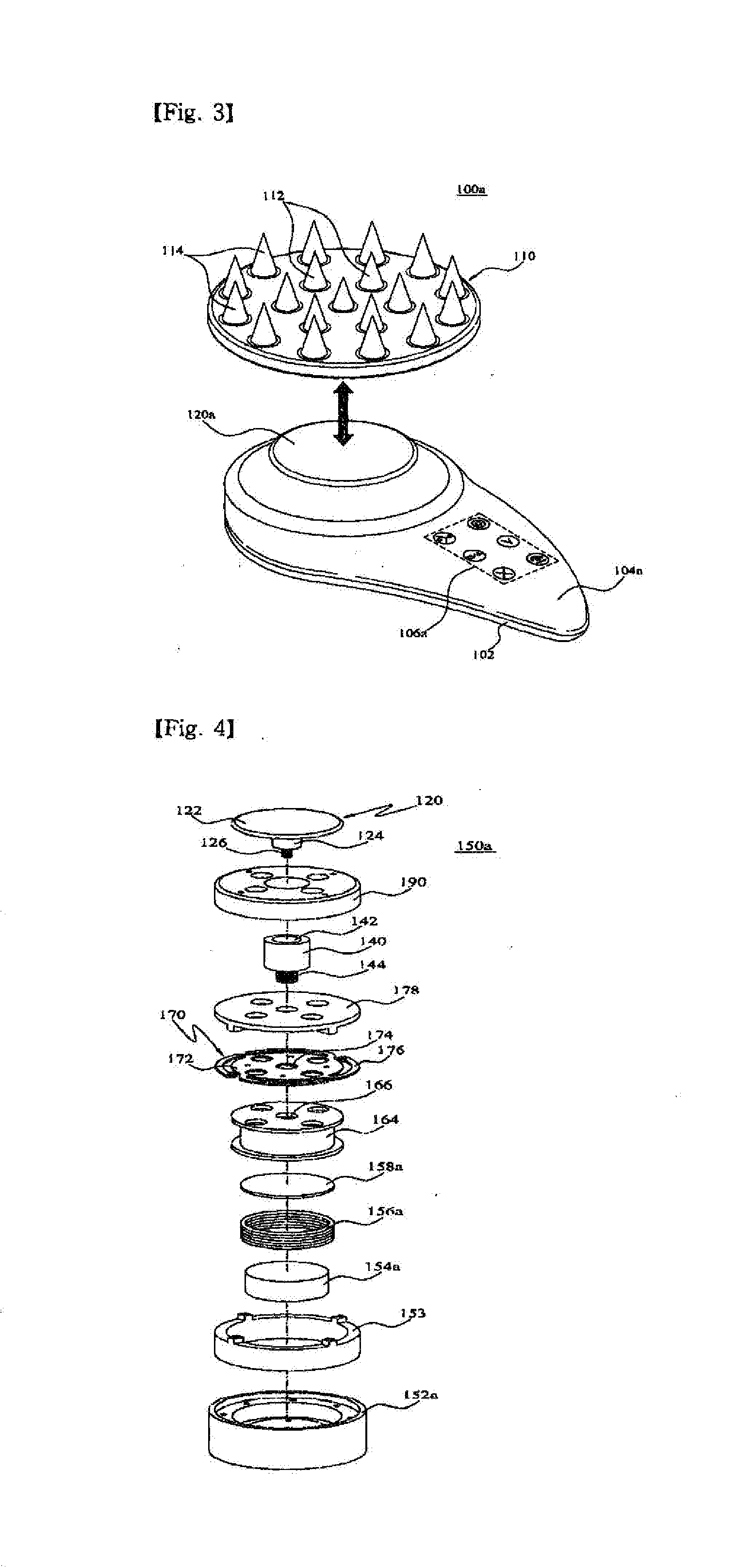 Skin and scalp massaging apparatus using acoustic pressure