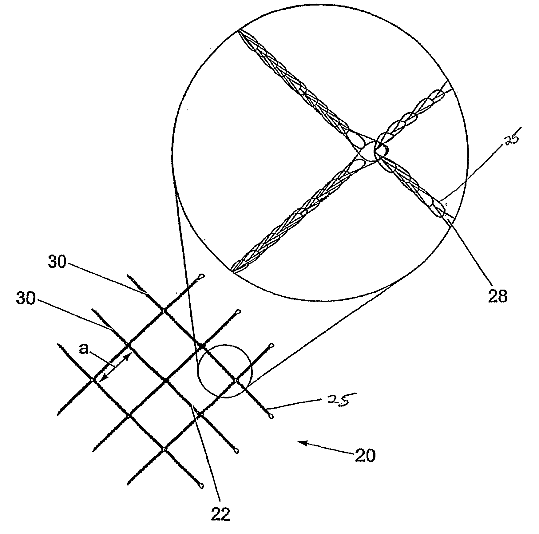 Bioactive wide-weave mesh