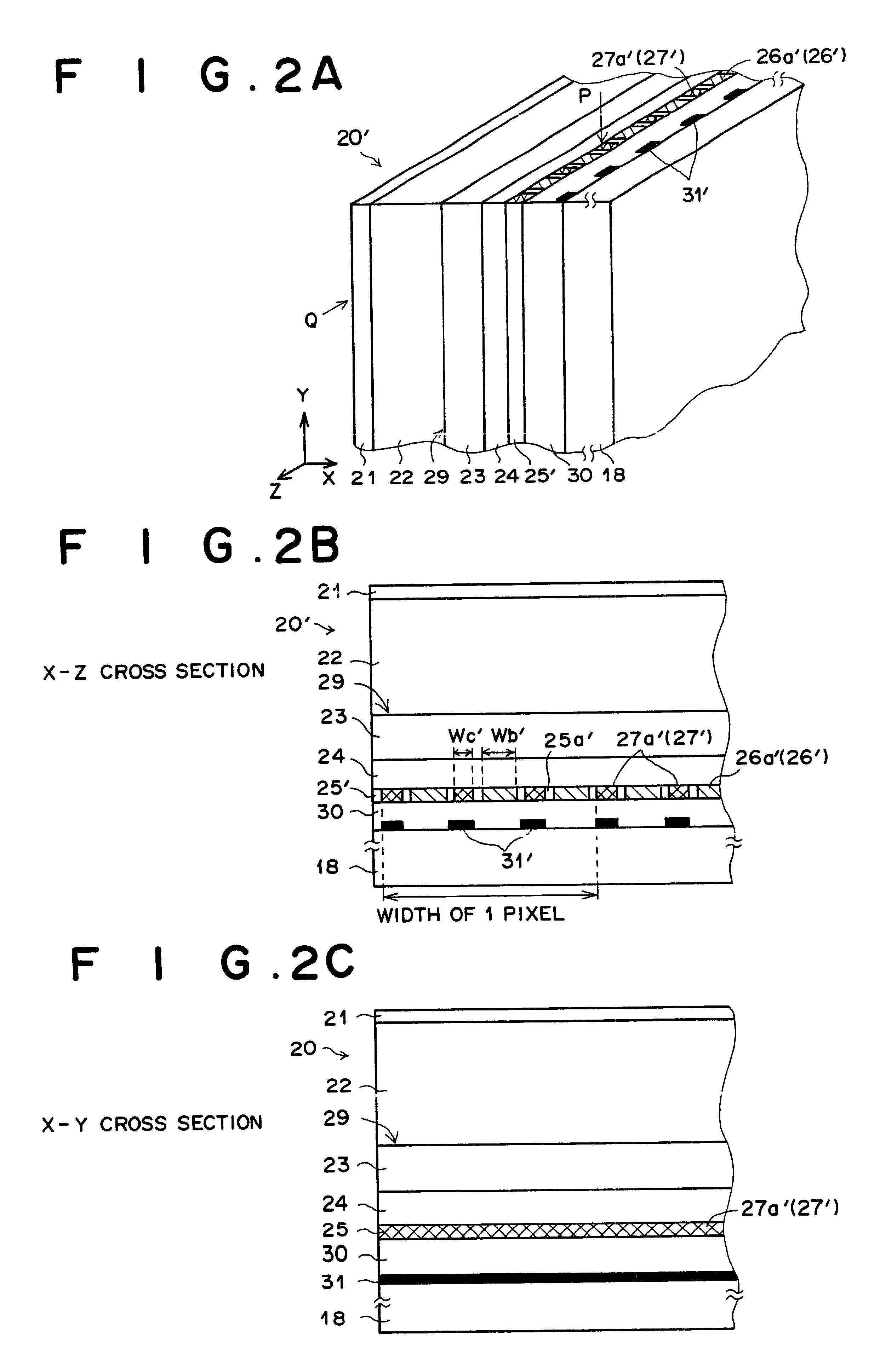 Image detector having photoconductive layer, linear electrodes transparent to reading light, and signal-readout electrodes shaded from reading light