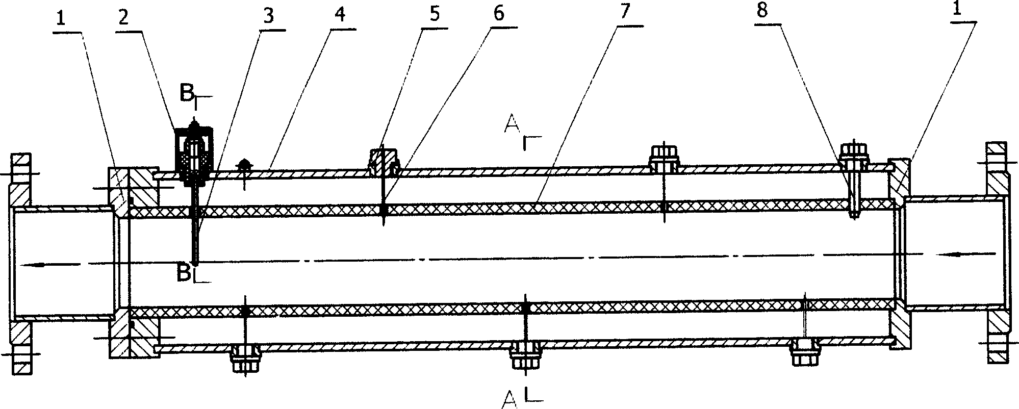 Pipe type static eliminator