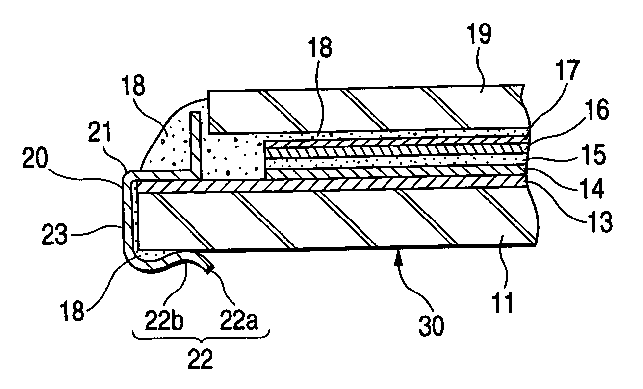 Electrode structure of EC mirror