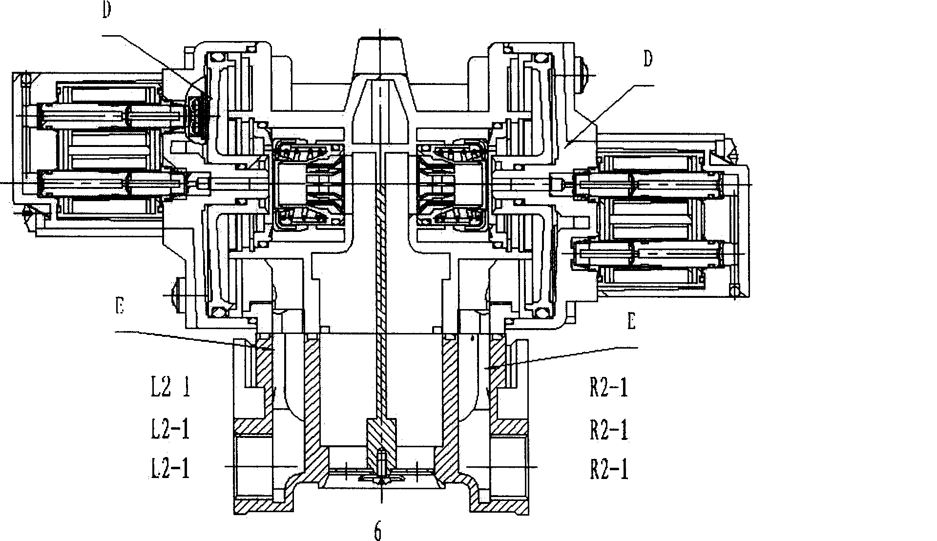 Emergency servo and ABS two-chamber servo integrated valve