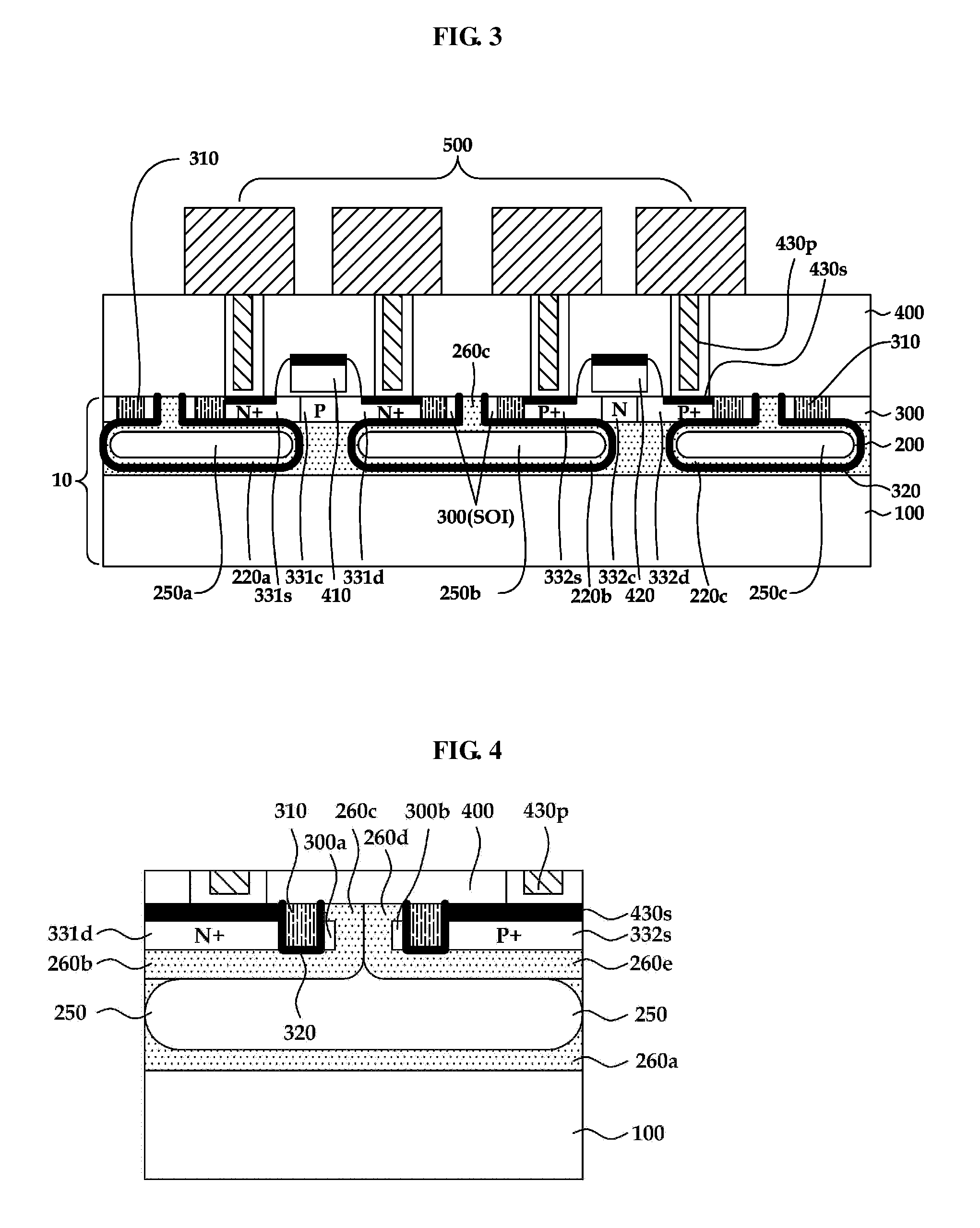 Semiconductor device with voids within silicon-on-insulator (SOI) structure and method of forming the semiconductor device