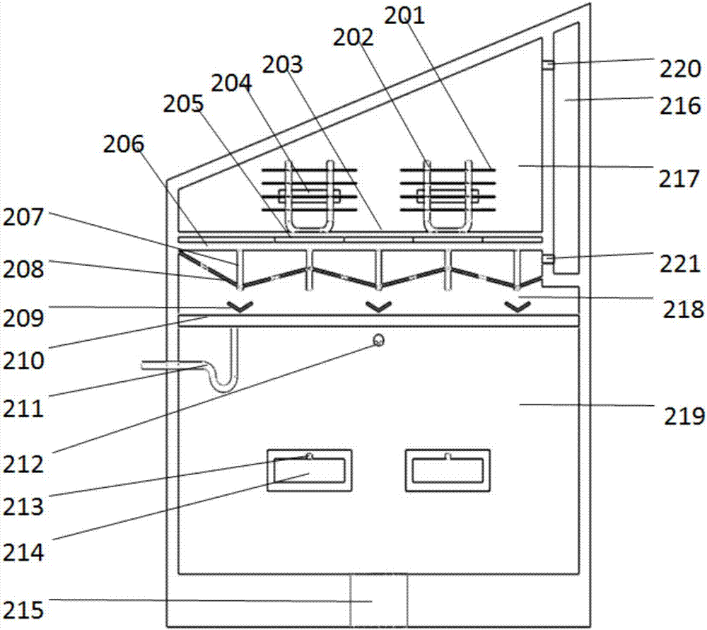 Humidifying and condensation type sea water desalinating device