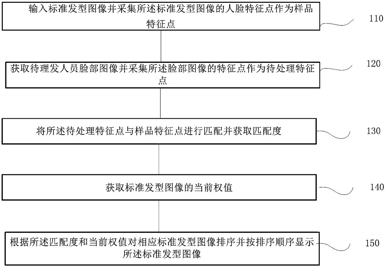 Hair style recommendation method and device based on big data, terminal and storage medium