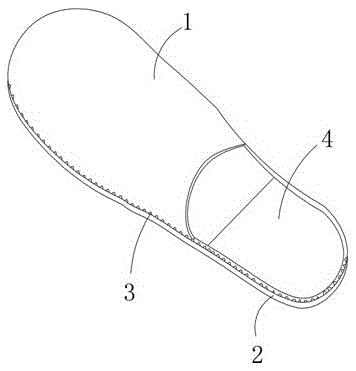 A production process of silkworm excrement massage slippers