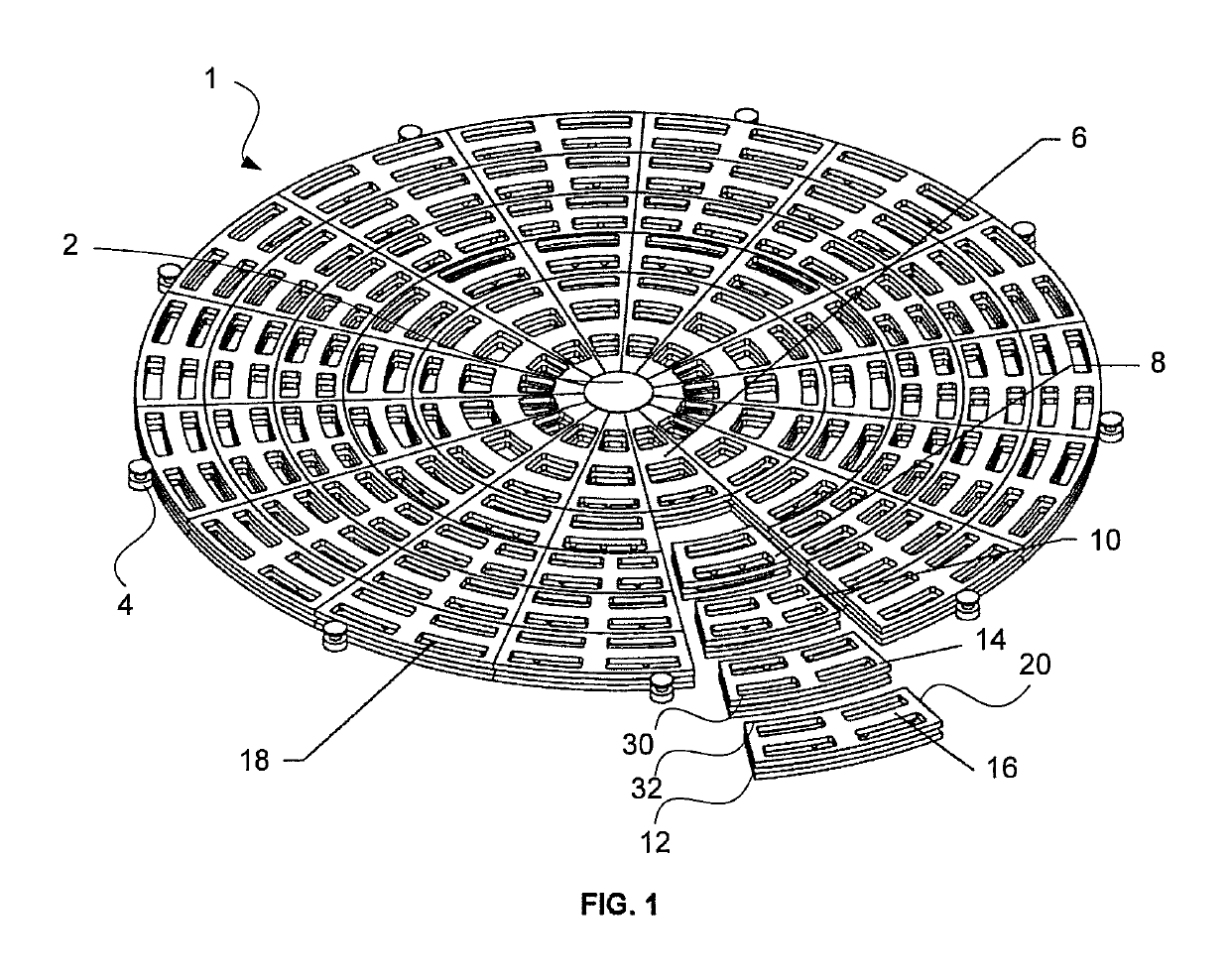 Modular sections for temporary turntable applications