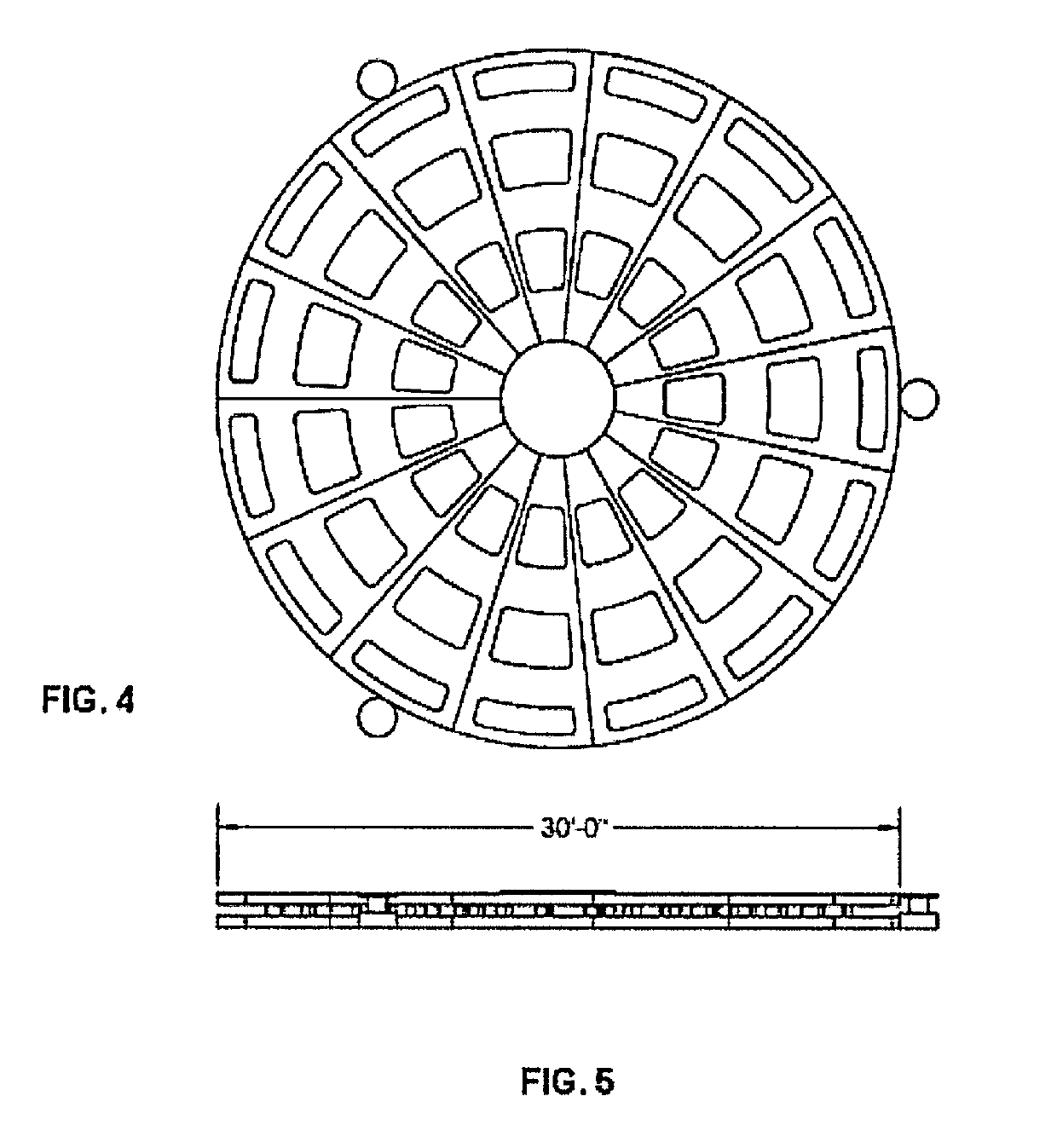 Modular sections for temporary turntable applications