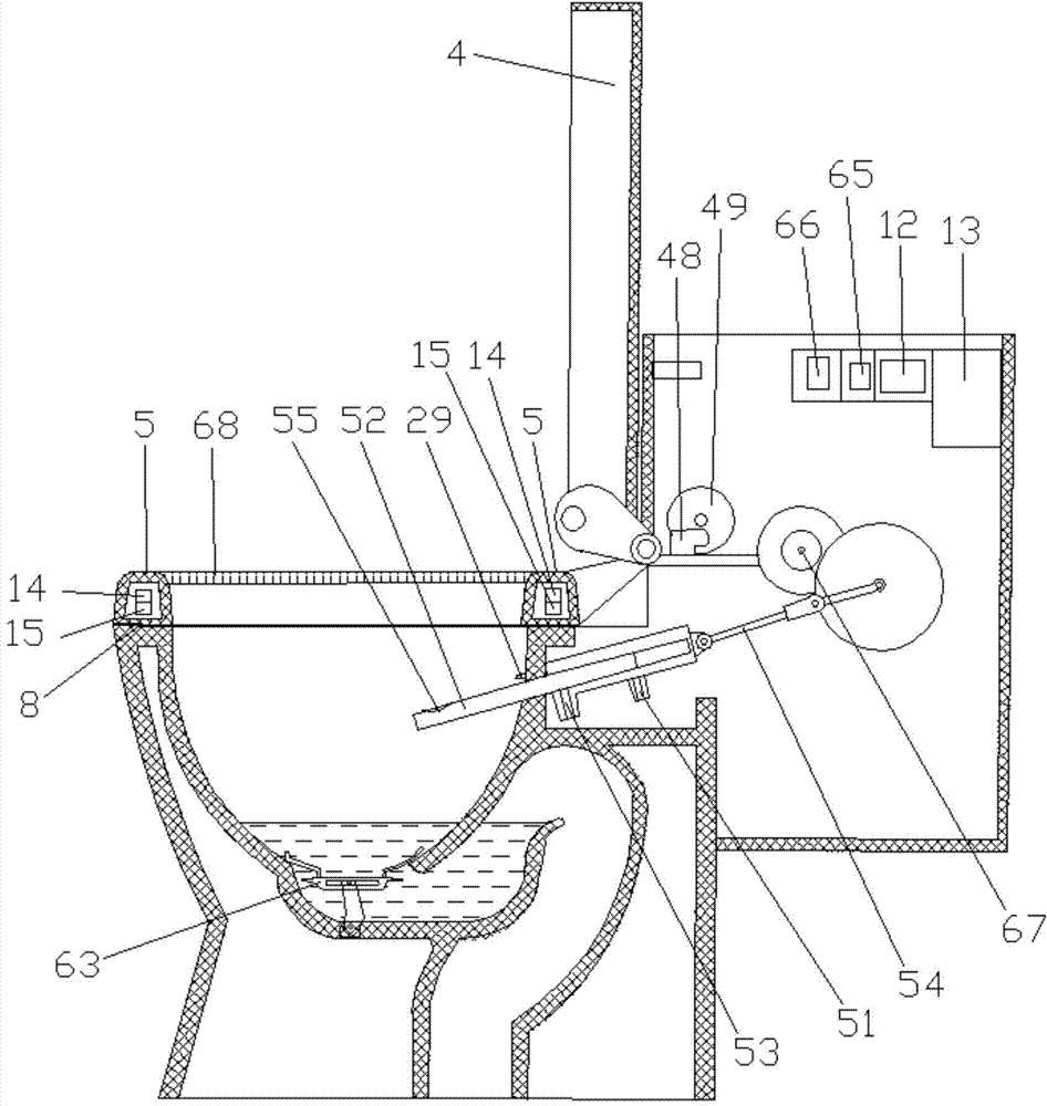 Urine test monitoring intelligent pedestal pan