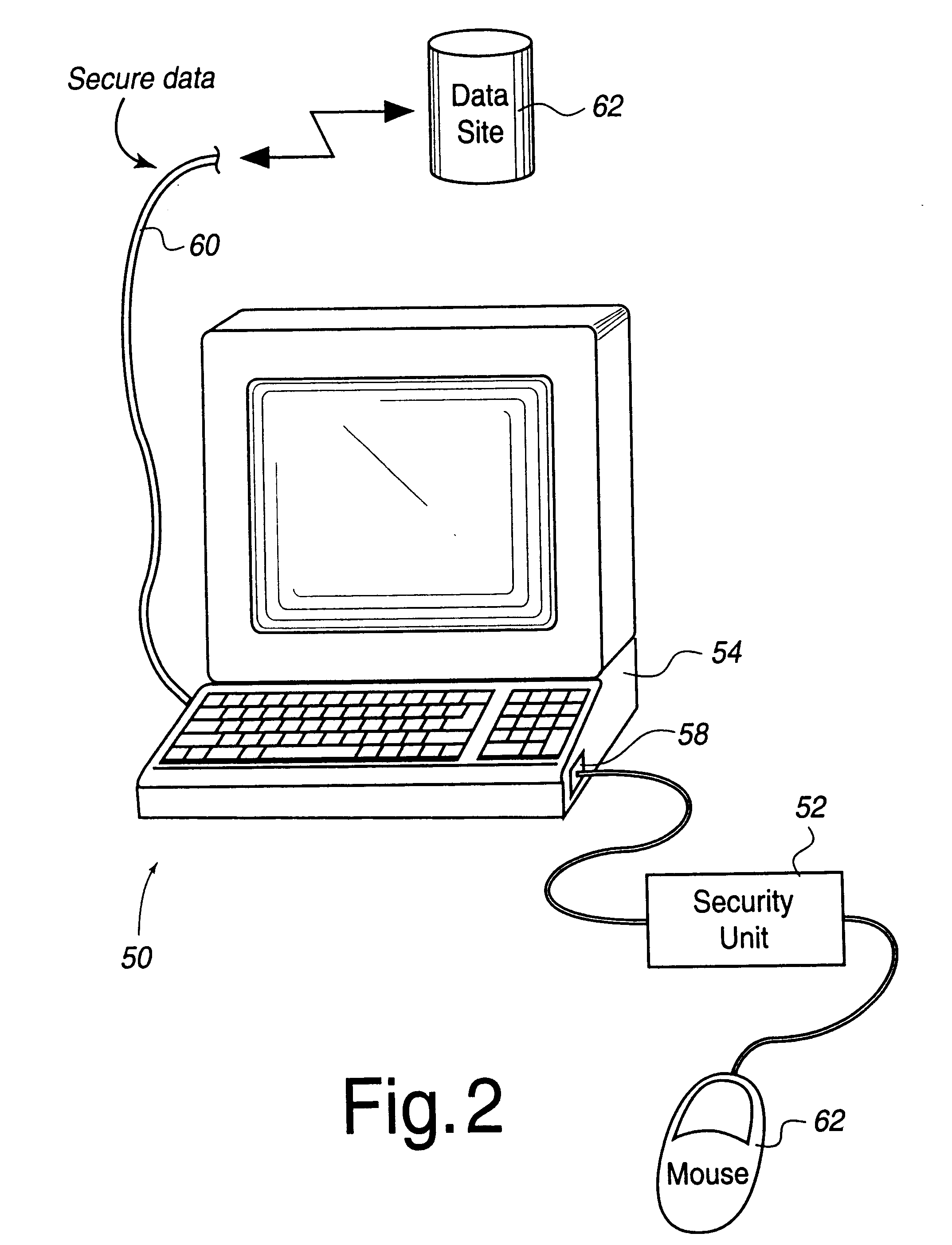 Security apparatus for data transmission with dynamic random encryption