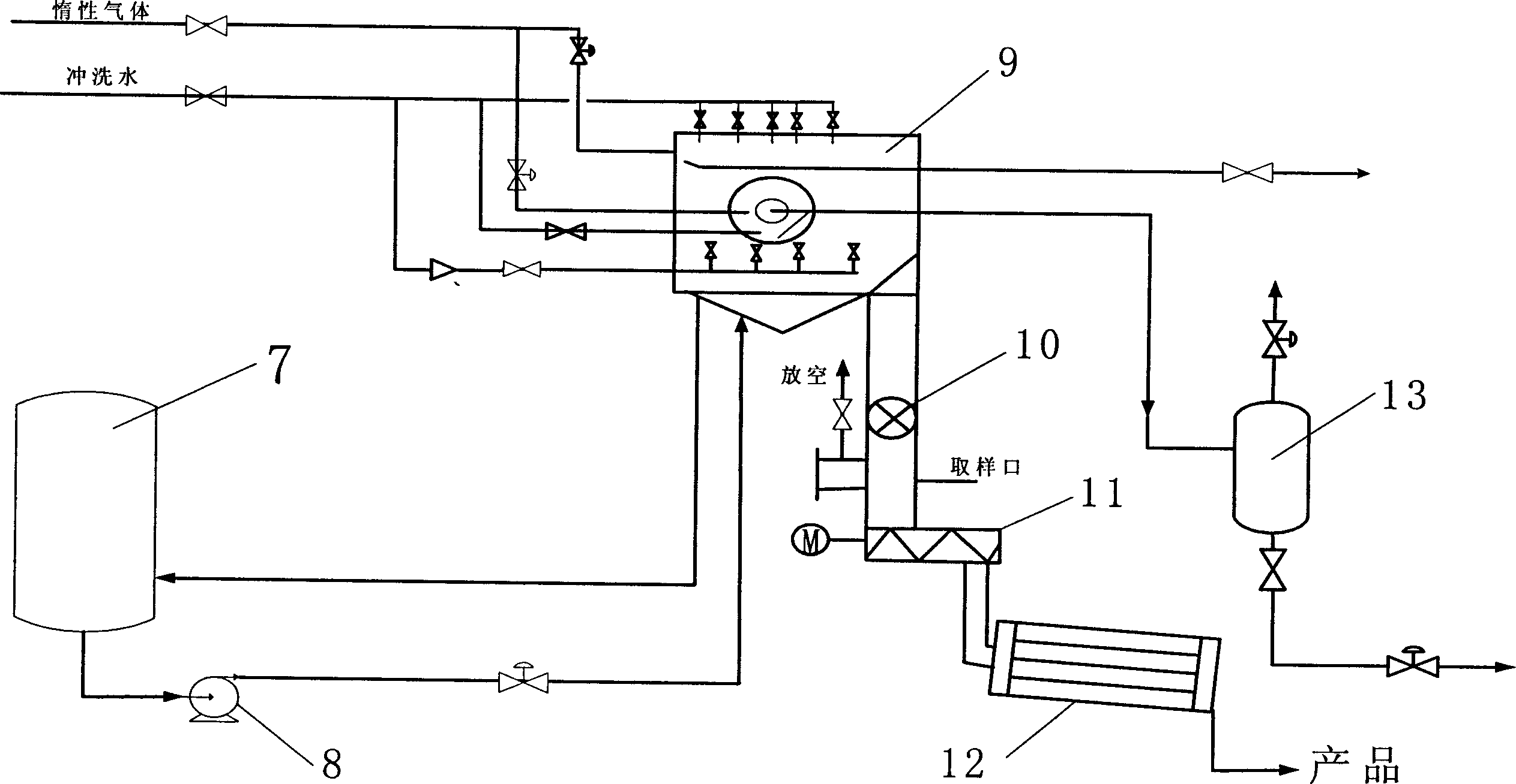 Separative purifying method for terephthalic acid