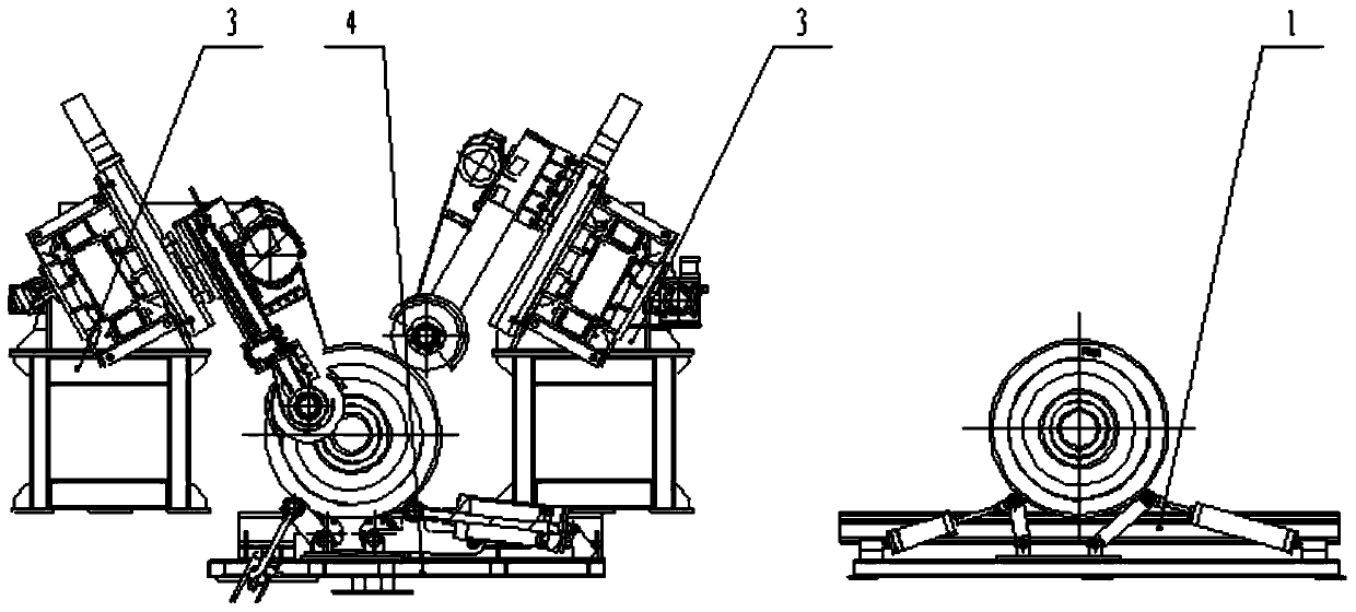 Full-automatic CNC paint and rust remover for railway wagon axles