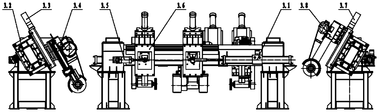 Full-automatic CNC paint and rust remover for railway wagon axles